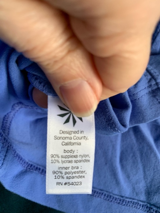 Athleta Periwinkle Blue Strappy Tank Top Bra Size Small - Picture 5 of 7